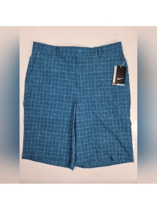 Nike Other - NEW Nike Dri-Fit Golf Shorts Men's Size 32 x11 Blue Check Plaid Standard Fit NWT
